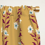 Wild Flowers Vintage Botanical Floral Pattern Window Curtain Gallery Image 2