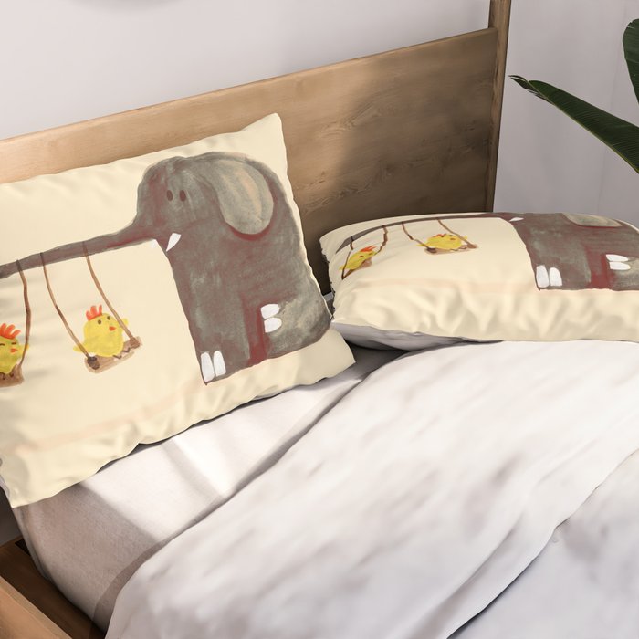 Elephant Swing Pillow Sham Gallery Image 2