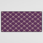 Bows & Ribbons Pattern XXXV Dark Purple Desk Mat Gallery Image 3