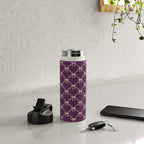 Bows & Ribbons Pattern XXXV Dark Purple Water Bottle Gallery Image 4