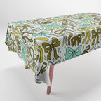 Blue Bow Print Tablecloth Gallery Image 1