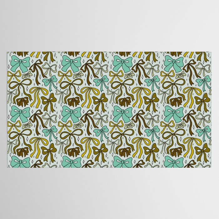 Blue Bow Print Tablecloth Gallery Image 2