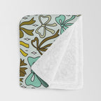 Blue Bow Print Throw Blanket Gallery Image 3