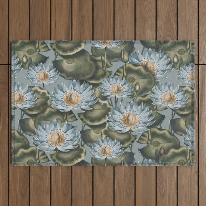 Water Lily (NYMPHAEA) Outdoor Rug Gallery Image 1