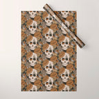 Autumn Skulls Wrapping Paper Gallery Image 1