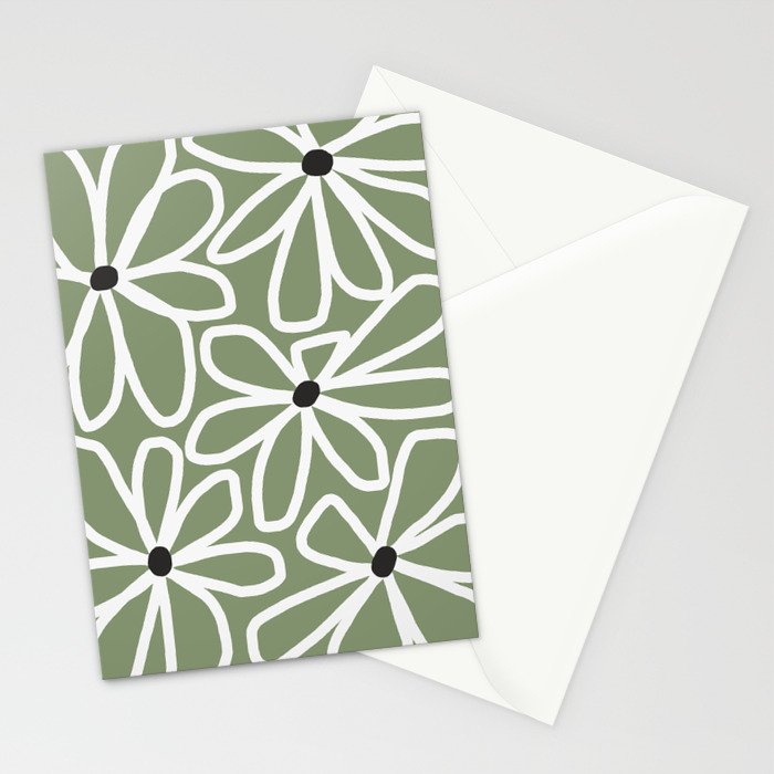 Daisy chain - sage Stationery Card Gallery Image 2