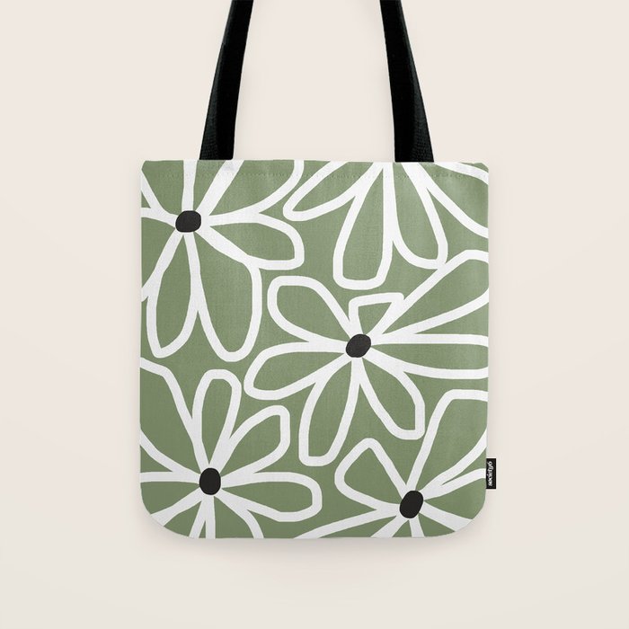 Daisy chain - sage Tote Bag Gallery Image 1