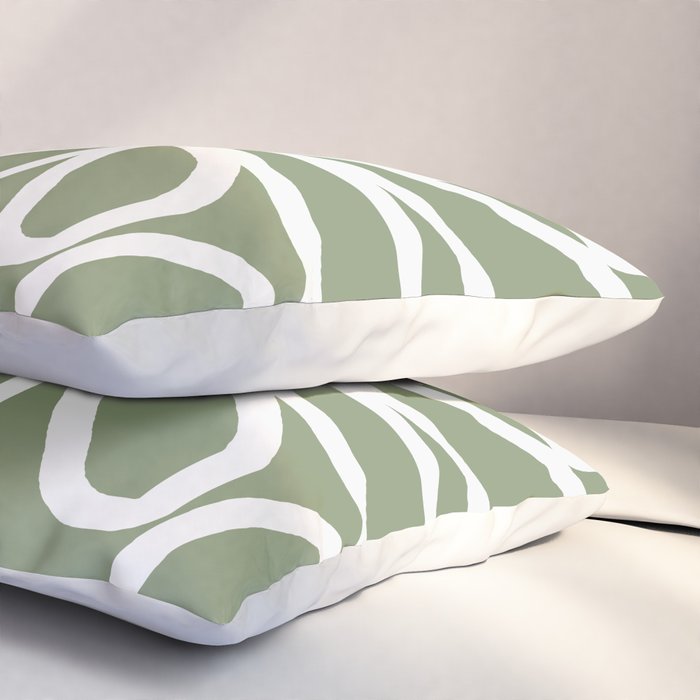 Daisy chain - sage Pillow Sham Gallery Image 3