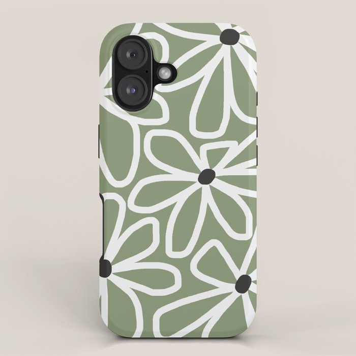 Daisy chain - sage iPhone Case Gallery Image 1