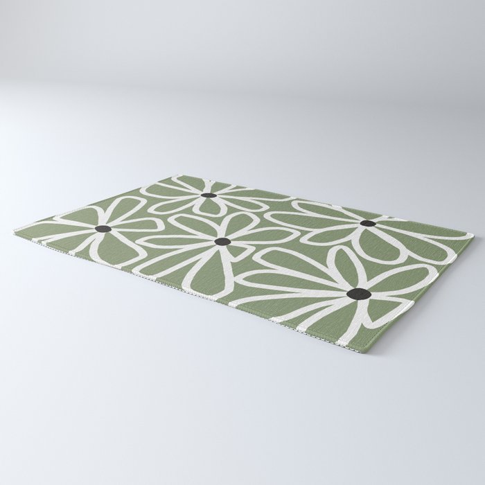 Daisy chain - sage Rug Gallery Image 3