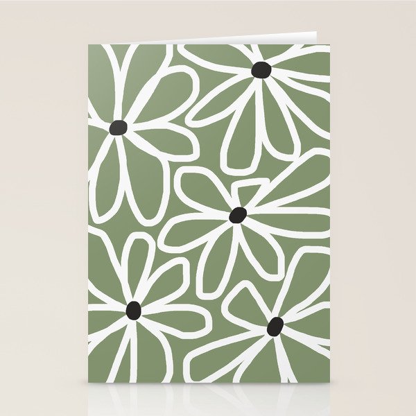 Daisy chain - sage Stationery Card Gallery Image 2