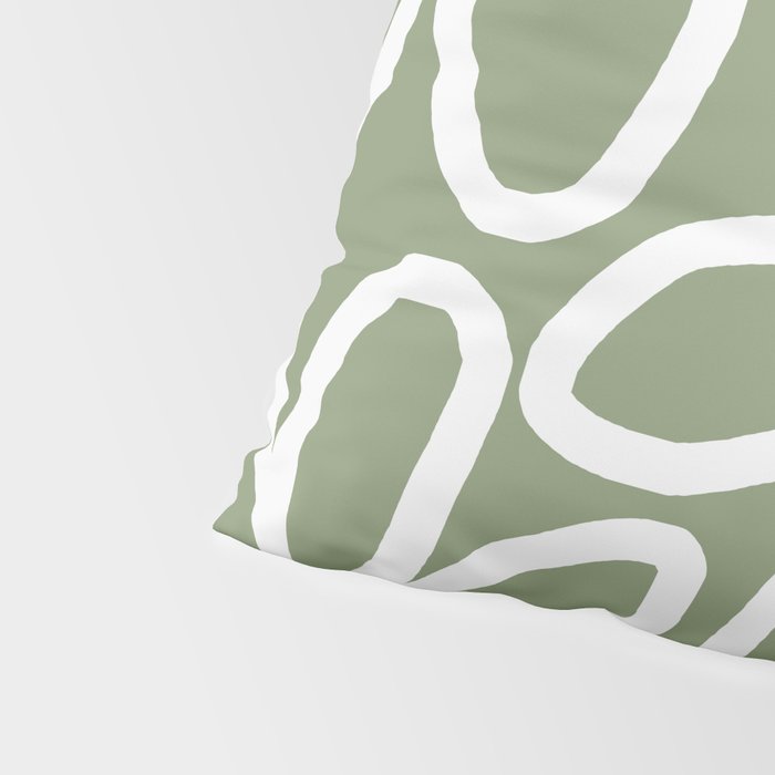 Daisy chain - sage Pillow Sham Gallery Image 4