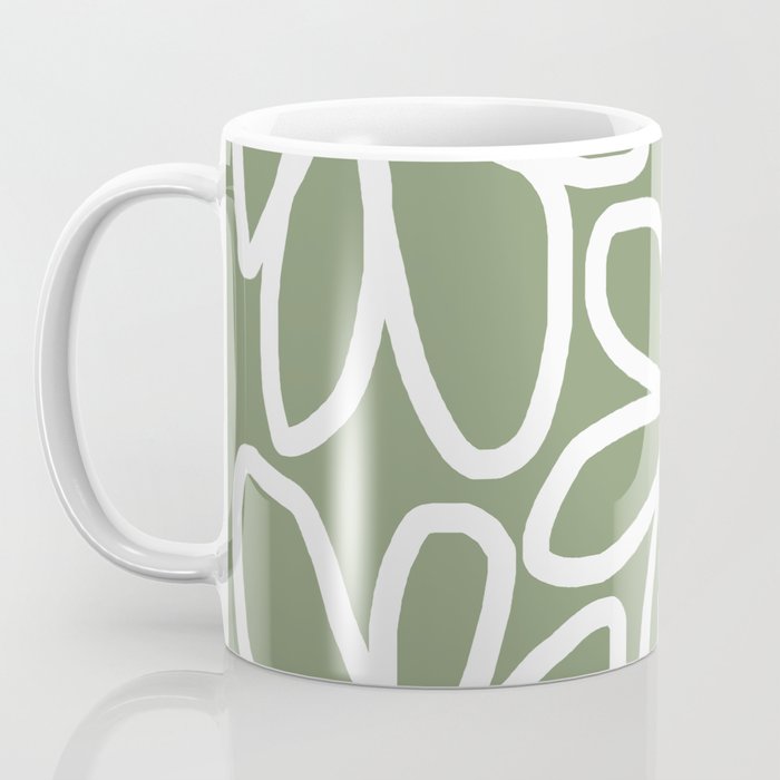 Daisy chain - sage Coffee Mug Gallery Image 3