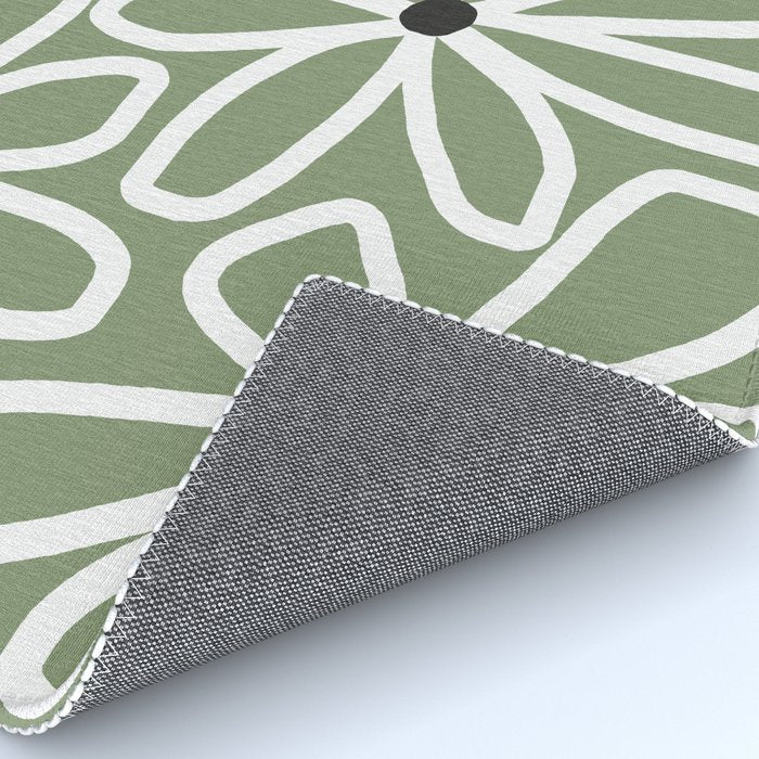 Daisy chain - sage Rug Gallery Image 4