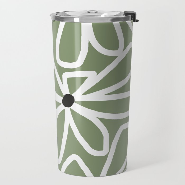 Daisy chain - sage Travel Mug Gallery Image 2