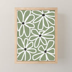 Daisy chain - sage Mini Art Print Gallery Image 1