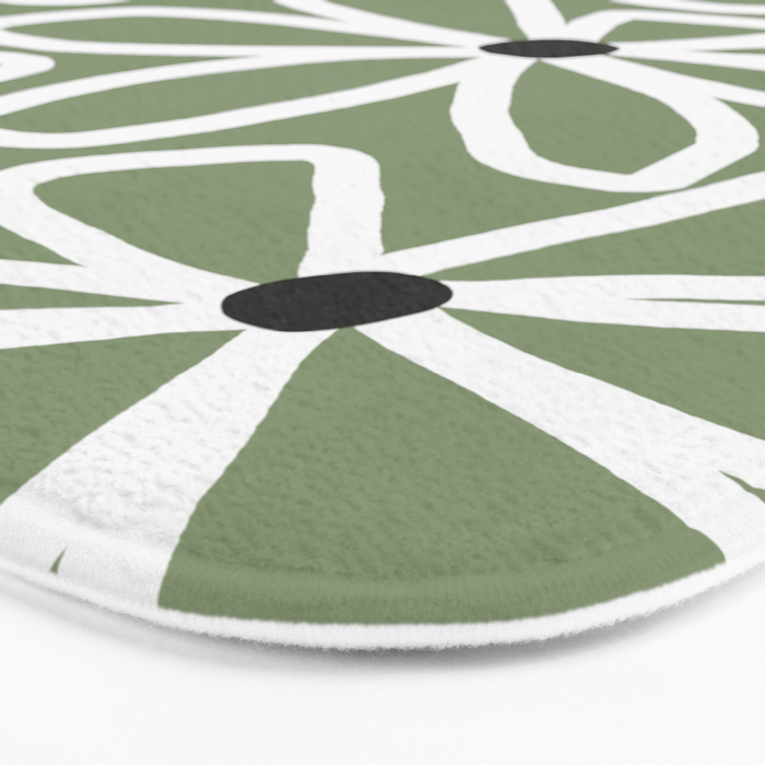 Daisy chain - sage Bath Mat Gallery Image 3