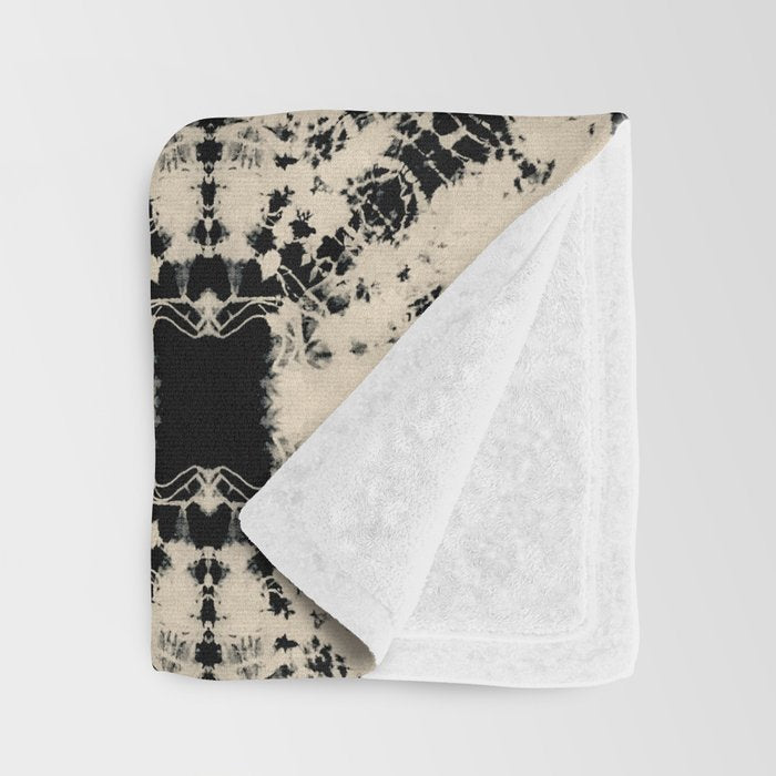 Vintage Circle Shibori Throw Blanket Gallery Image 3