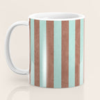 STRIPES - 005 - brown and teal Coffee Mug Gallery Image 3