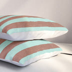 STRIPES - 005 - brown and teal Pillow Sham Gallery Image 3