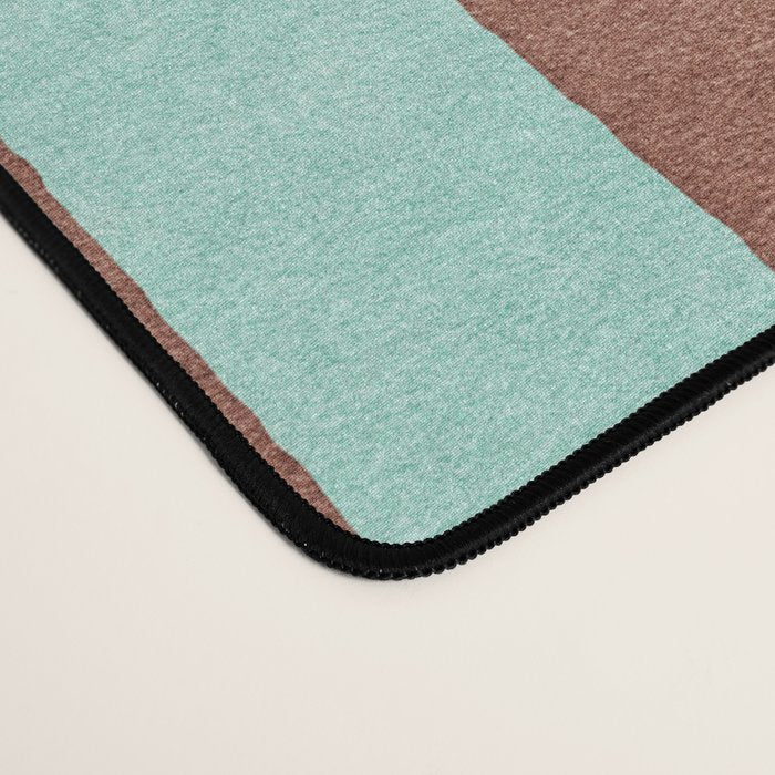 STRIPES - 005 - brown and teal Desk Mat Gallery Image 4