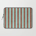 STRIPES - 005 - brown and teal Laptop Sleeve Gallery Image 1