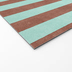 STRIPES - 005 - brown and teal Welcome Mat Gallery Image 2