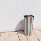 STRIPES - 005 - brown and teal Travel Mug Gallery Image 4