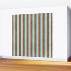 STRIPES - 005 - brown and teal Wall Mural Gallery Image 2