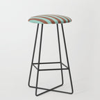 STRIPES - 005 - brown and teal Stool Gallery Image 1