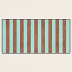 STRIPES - 005 - brown and teal Desk Mat Gallery Image 3