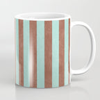 STRIPES - 005 - brown and teal Coffee Mug Gallery Image 1