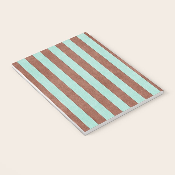 STRIPES - 005 - brown and teal Notebook Gallery Image 3