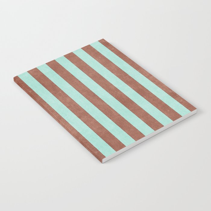 STRIPES - 005 - brown and teal Notebook Gallery Image 2
