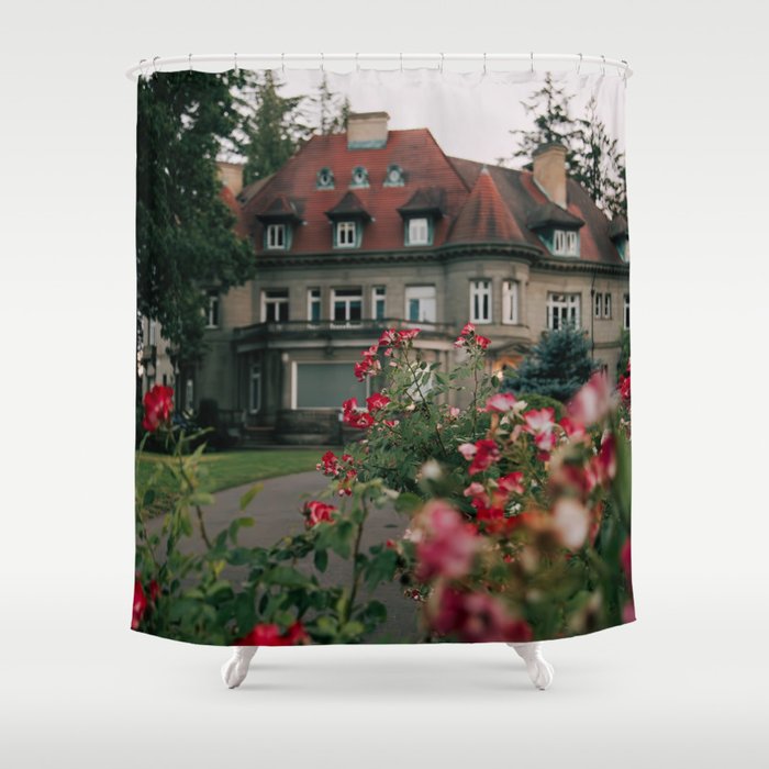 Pittock Mansion Blooms Shower Curtain Gallery Image 1