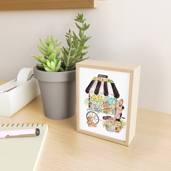 Flower Cart Mini Art Print Gallery Image 2