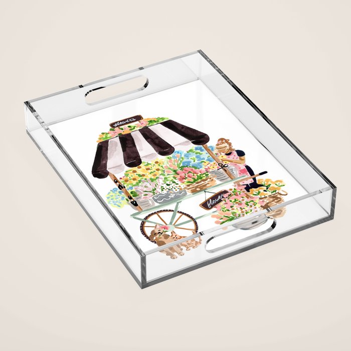 Flower Cart Acrylic Tray Gallery Image 1