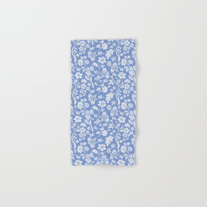 Vintage Style Chintz Florals On Blue Bath Towel Gallery Image 1