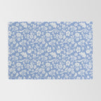 Vintage Style Chintz Florals On Blue Rug Gallery Image 2
