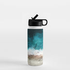 Watercolour Summer Beach V Water Bottle Gallery Image 1