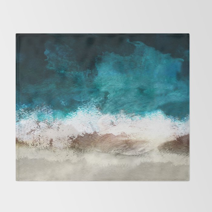 Watercolour Summer Beach V Throw Blanket Gallery Image 2