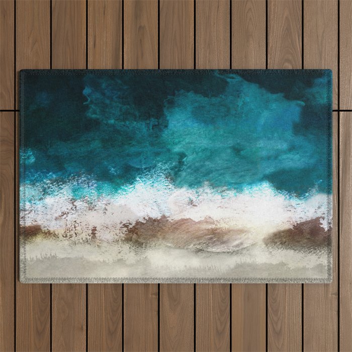 Watercolour Summer Beach V Outdoor Rug Gallery Image 1