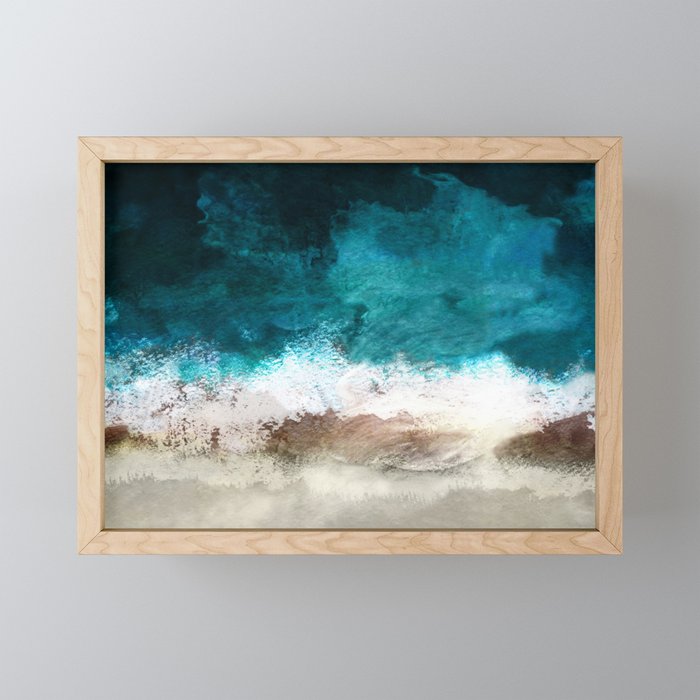 Watercolour Summer Beach V Mini Art Print Gallery Image 1