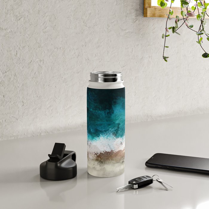 Watercolour Summer Beach V Water Bottle Gallery Image 4