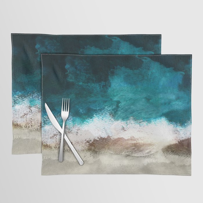 Watercolour Summer Beach V Placemat Gallery Image 1