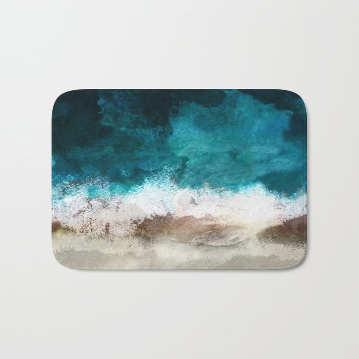 Watercolour Summer Beach V Bath Mat Gallery Image 1