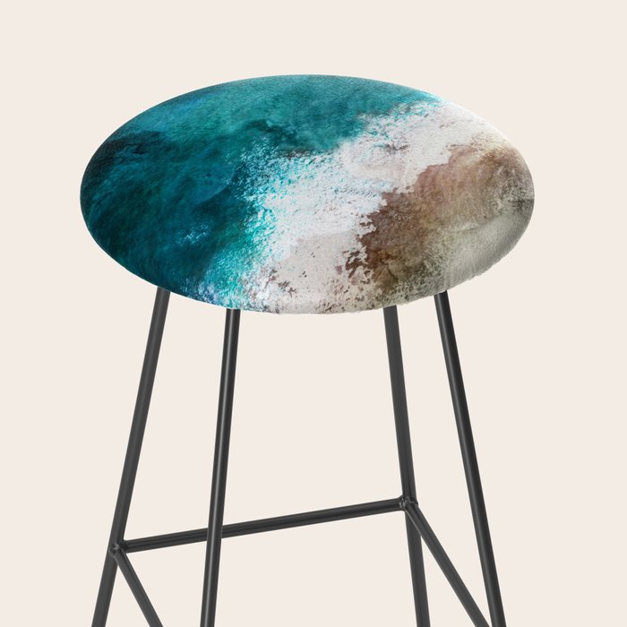 Watercolour Summer Beach V Stool Gallery Image 2