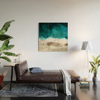 Watercolour Summer Beach V Wood Wall Art Gallery Image 2