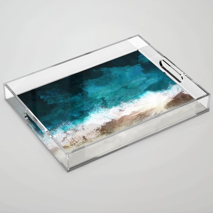 Watercolour Summer Beach V Acrylic Tray Gallery Image 1