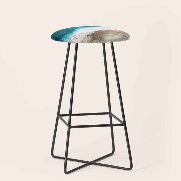 Watercolour Summer Beach V Stool Gallery Image 1